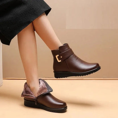 Miękkie i wygodne buty damskie wykonane z prawdziwej wełny i premium skóry (wsparcie łuku stopy – ułatwia chodzenie)🔥🔥