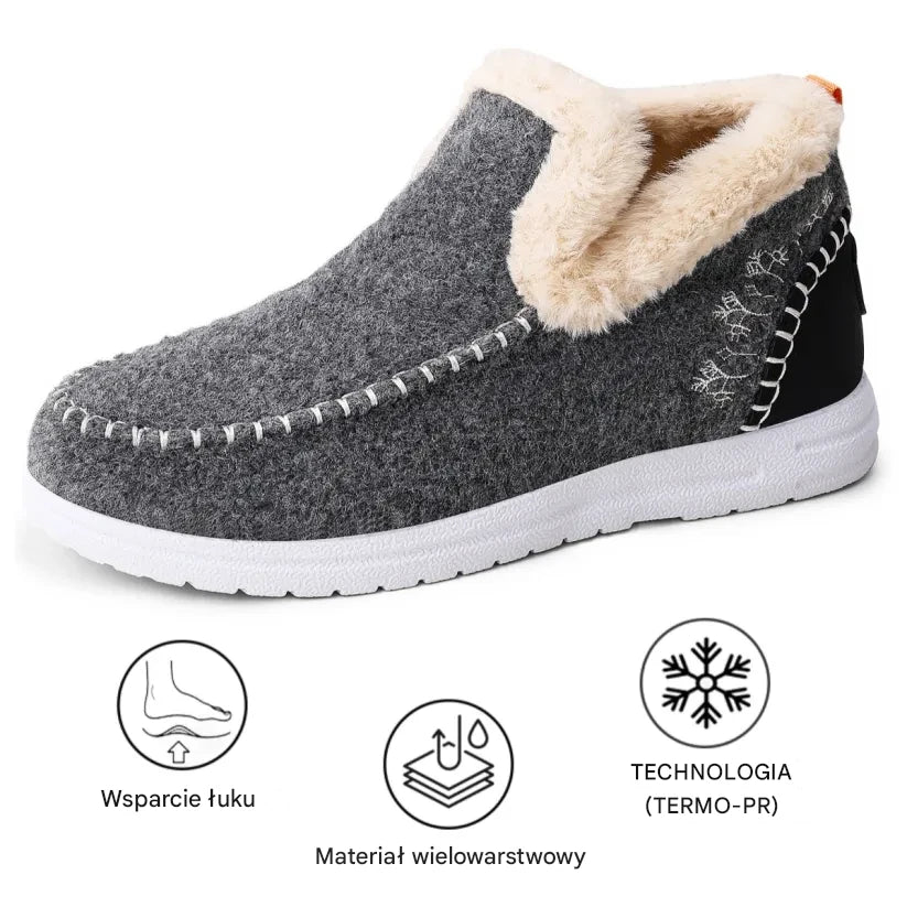 Miękkie i wygodne wysokiej klasy damskie buty z wysokiej jakości kaszmiru — wsparcie łuku stopy, łatwiejsze chodzenie!🔥70% zniżki dziś – nie przegap tej okazji