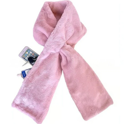 🎁Noworoczna zniżka 50 %!! ⚡Ponad 50 000 sprzedanych sztuk! 🧣Ekstra miękki i ciepły szal ze sztucznego futra z ukrytą kieszenią na zamek